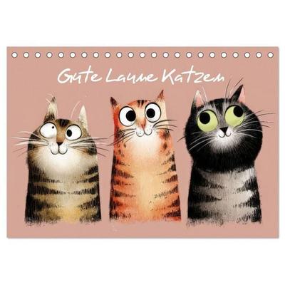 Gute Laune Katzen (Tischkalender 2027 DIN A5 quer), CALVENDO Monatskalender