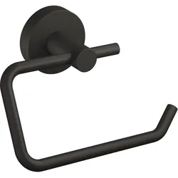 tesa, Toilettenpapierhalter, MOON BLACK Toilettenrollenhalter inkl. Klebelösung ohne Bohren