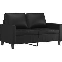 vidaXL 2-Sitzer-Sofa Schwarz 120 cm Kunstleder