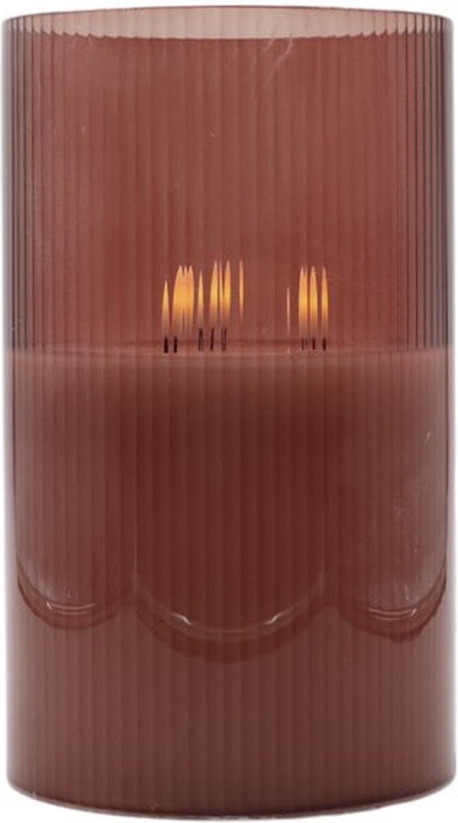 Mansion Atmosphere Led sfeerlicht roodbruin 15 x 25 cm
