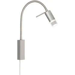 Wandlampe Bettleuchte Schlafzimmerlampe LED Leseleuchte flexibel Schwanenhals Wandleuchte, 4,5W 530lm warmweiß, BxH 4x40 cm