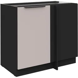 Küchen Eckunterschrank 105 cm Küche ARONA Kaschmir beige Küchenzeile Küchenblock