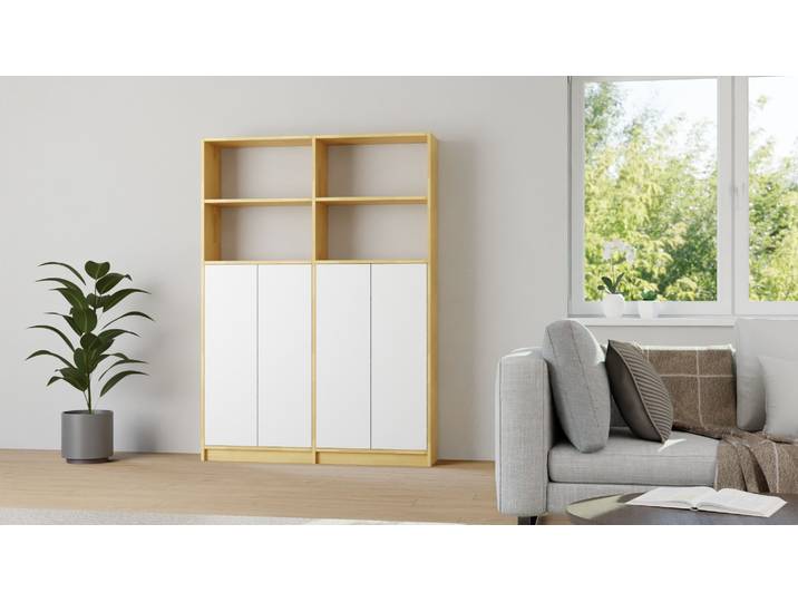 Schlichter Wohnzimmerschrank Buche Natur geölt