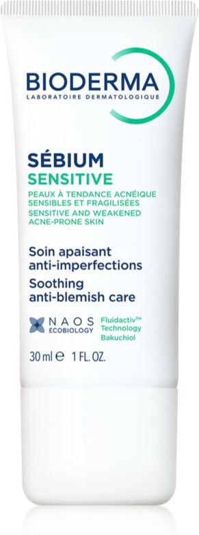 Bioderma Sébium Sensitive Intensive Feuchtigkeit spendende und beruhigende Creme für durch die Akne Behandlung trockene und irritierte Haut 30 ml