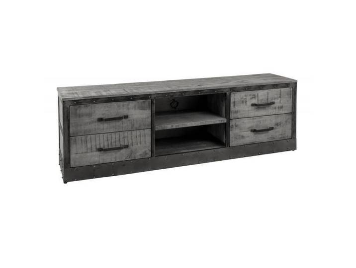 Meuble TV 180x40 Manguier laqué Brun HEAVY INDUSTRY N° 239