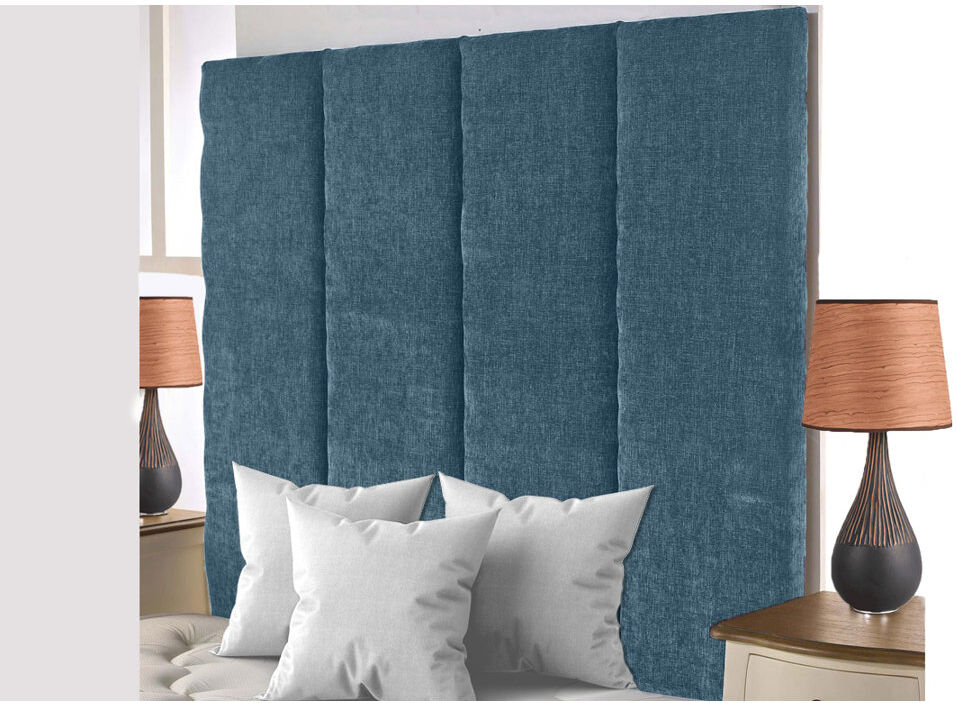 Latitude Run Upholstered Headboard Aqua Chenille Kingsize (5')