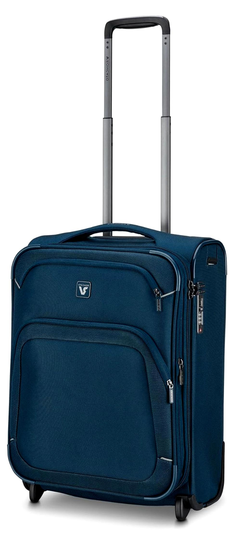 Kabinen-Trolley mit 2 Rollen 55x40x20/23 cm erweiterbar - Blau