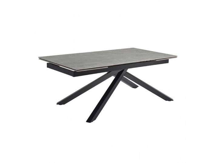Table extensible 160/240 cm céramique gris marbré pied torsadé - ARIZONA 05