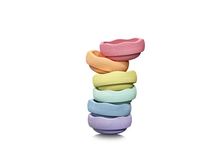 Stapelstein® - Original Mini, rainbow pastel (6er-Set)