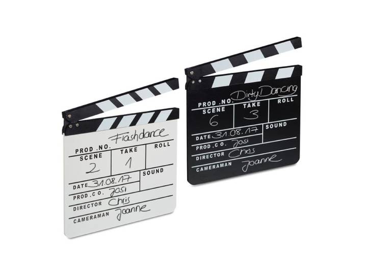 Relaxdays Clap de cinéma en lot de 2