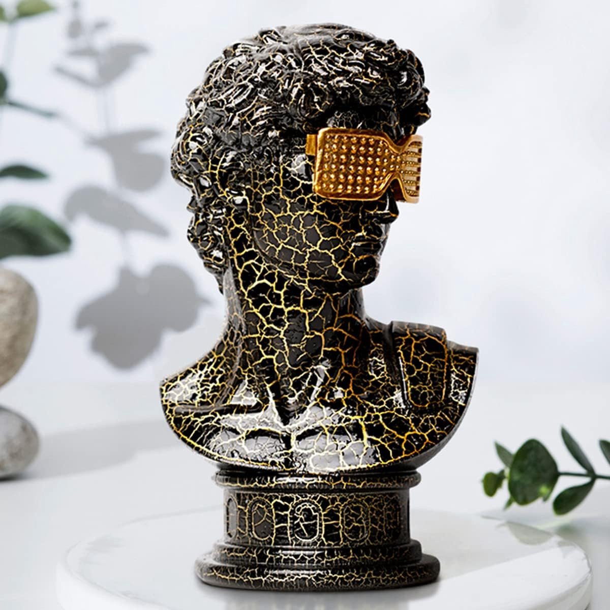 Michelangelo David Hoofd Beeld - Griekse Bust Statue voor Woondecoratie