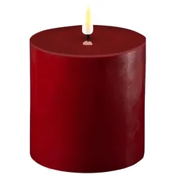 Stumpenkerze LED bordeaux 10 x 10cm