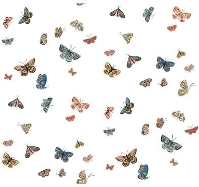 Rifle Paper Co. Butterfly House White Peel and Stick Wallpaper