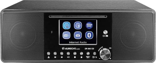 Albrecht DR 895 Internet Tischradio Internet, DAB+, UKW CD, USB, WLAN, Internetradio Schwarz
