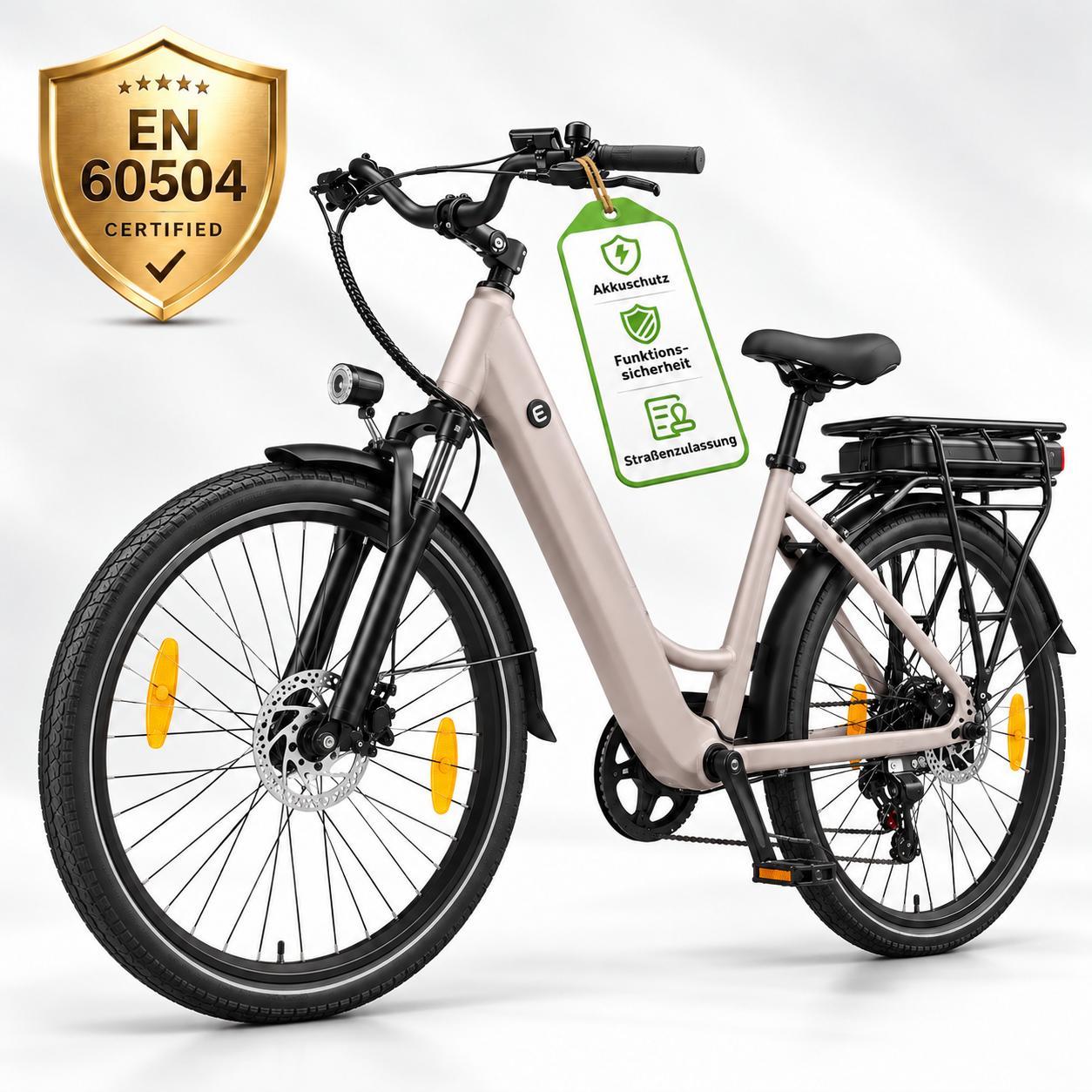 Maxtron Lira E-Bike 28" City E-Bike 250W | 48V 140km Akku | 7-Gang | Hydraulische Bremsen | LCD-Display | 120kg Belastung | 160cm+