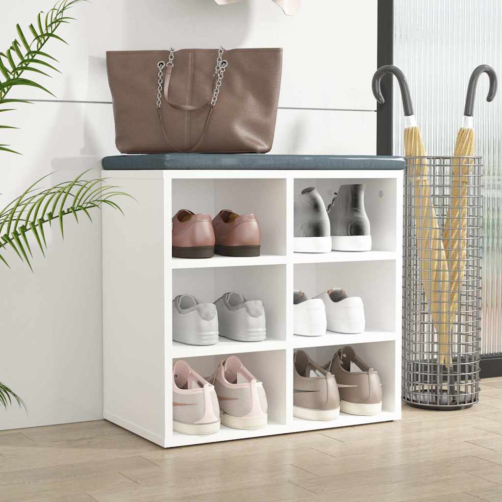vidaXL Armoire à chaussures Blanc 52,5x30x50 cm