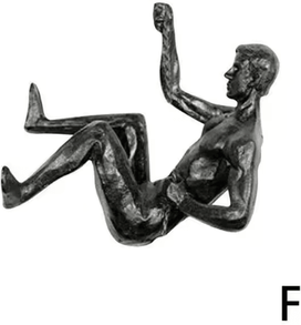 Inspire Curations Modern Climbing Man Wall Sculpture Minimalist Resin Athlete Wall Art Decor f