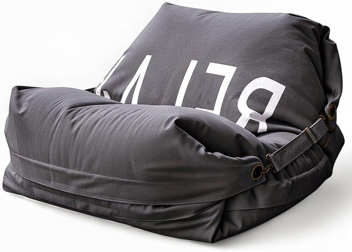 Zitzak XXL Loungestoel Vloerkussen Grijs - 180 x 140 cm