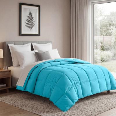 Superior All-Season Down Alternative Comforter – Soft Hypoallergenic Microfiber, Reversible Box-Quilt Design