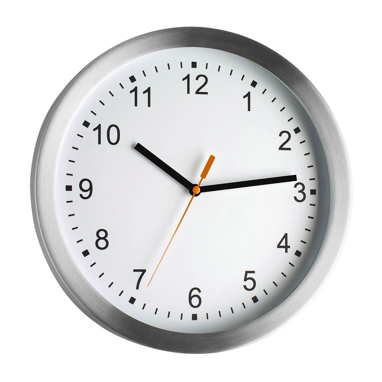 TFA Wanduhr 98.1045 weiß silber Aluminium, Ø 29,5 cm