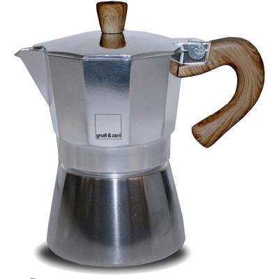 Espressokocher GNALI & ZANI "Venezia", silber (edelstahlfarben), 3, Kaffeemaschinen, Induktion, silberfarben