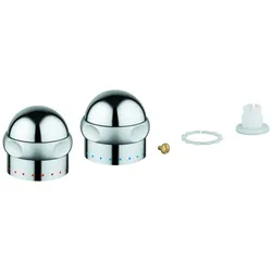 Grohe Griff Sentosa 45538 1/2" Markierung blau chrom/mattchrom, 45538IP0 45538IP0