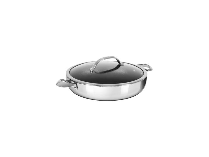 Premium Chefpfanne „HaptIQ“ inkl. Deckel Silber, Schwarz SCANPAN