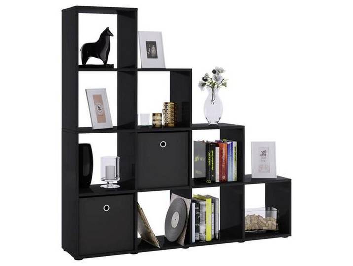 Mid.you Raumteiler, Schwarz, Kunststoff, 6 Fächer, 142.5x138.5x29 cm, Wohnzimmer, Raumteiler & Paravents, Raumteiler
