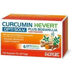 CURCUMIN HEVERT OptiSolv plus Boswellia+Ingwer Kps 120 St