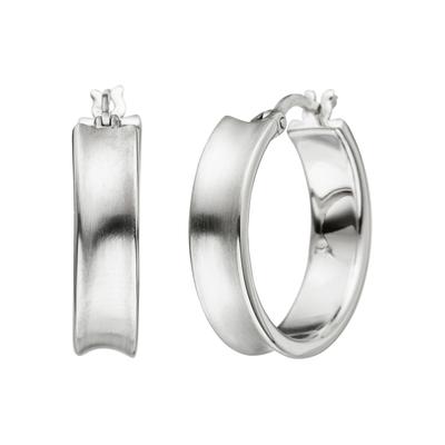 Paar Creolen JOBO, silber (silber 925), Ohrringe, Damen, 20mm, Silber 925 (Sterlingsilber), 925 Silber