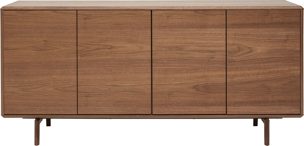 Miliboo Buffet vintage en bois foncé noyer 4 portes L160 cm SUVA