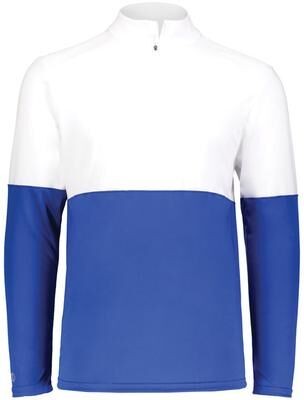 Holloway 223500 Men's Momentum Team 1/4 Zip Pullover T-Shirt in Royal/White size 2XL   Polyester