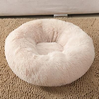 Uplifted Goods Premium Round Long Plush Pet Sanctuary apricot s