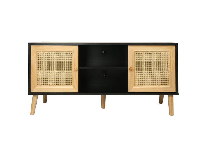Habitat Garten Tv-Möbel iguane Schwarz, Holz, 39x56.5x120 cm, Wohnzimmer, TV Möbel, Lowboards, Lowboards stehend