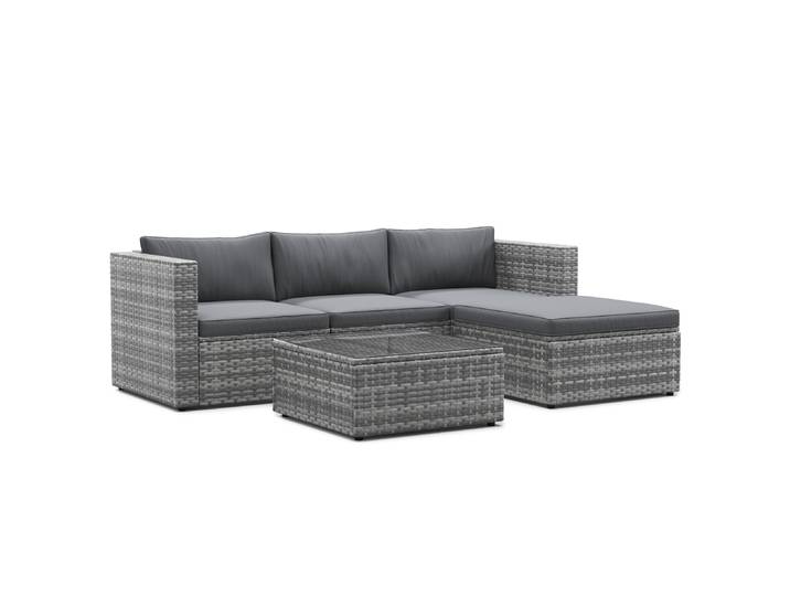Rattanlounge MALIBU grau/anthrazit