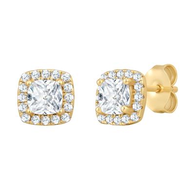 Paar Ohrstecker RAFAELA DONATA "RD5061", gelb (gelbgold, weiß), Ohrringe, Damen, 6,6mm