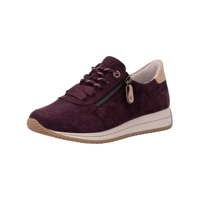 Sneaker REMONTE "Remonte Sneaker Veloursleder", Damen, Gr. 39, violett, Veloursleder, Schuhe Sneaker