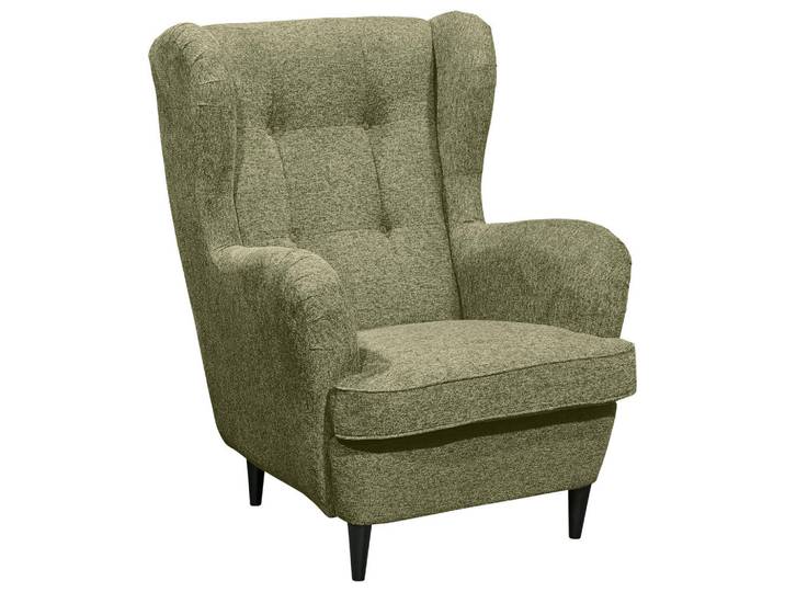 Livetastic Ohrensessel Lesesessel, Olivgrün, 78x102x98 cm, Made in EU, Wohnzimmer, Sessel, Ohrensessel