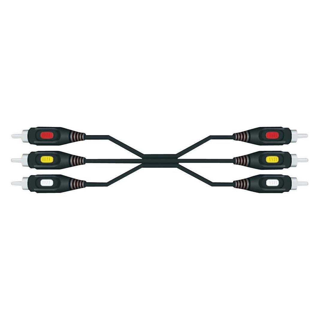 SpeaKa Professional Verbindungskabel 3x Cinch (3 m, Cinch Kabel) (SP-1300792)