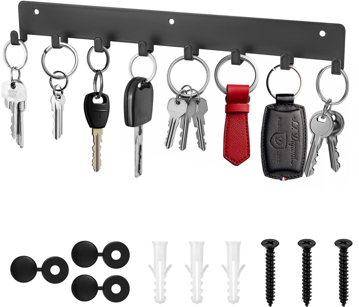 Dailygoods Cosensi Dailygoody Sleutelhanger Wandhaak - Zwart