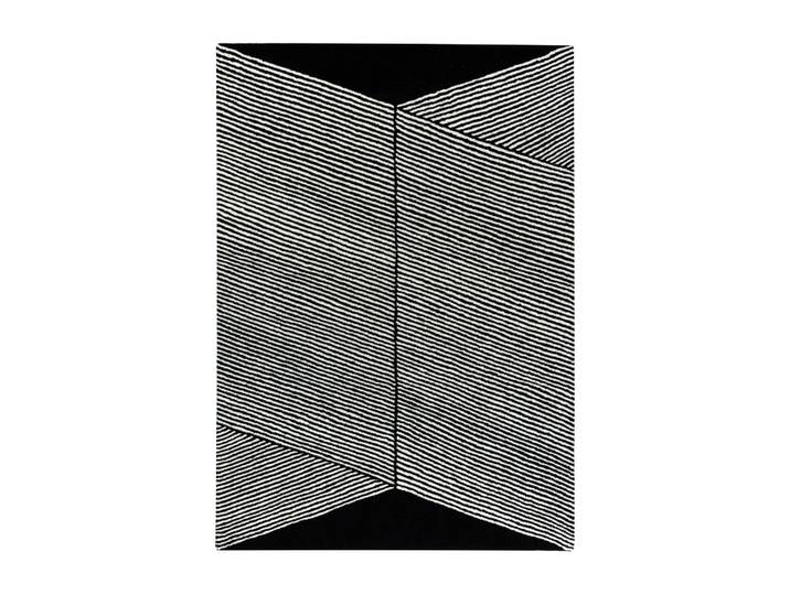 NJRD Tapis en laine Rectangles noir 170x240 cm