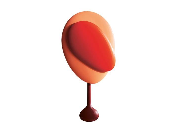 Design House Stockholm Horloge murale Mellow Clock Red