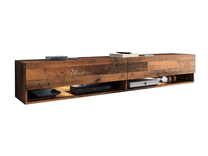 Feldmann-Wohnen Lowboard Lowboard A (Lowboard A, 1 St., Lowboard), 180x32x30cm grifflos Old Wood