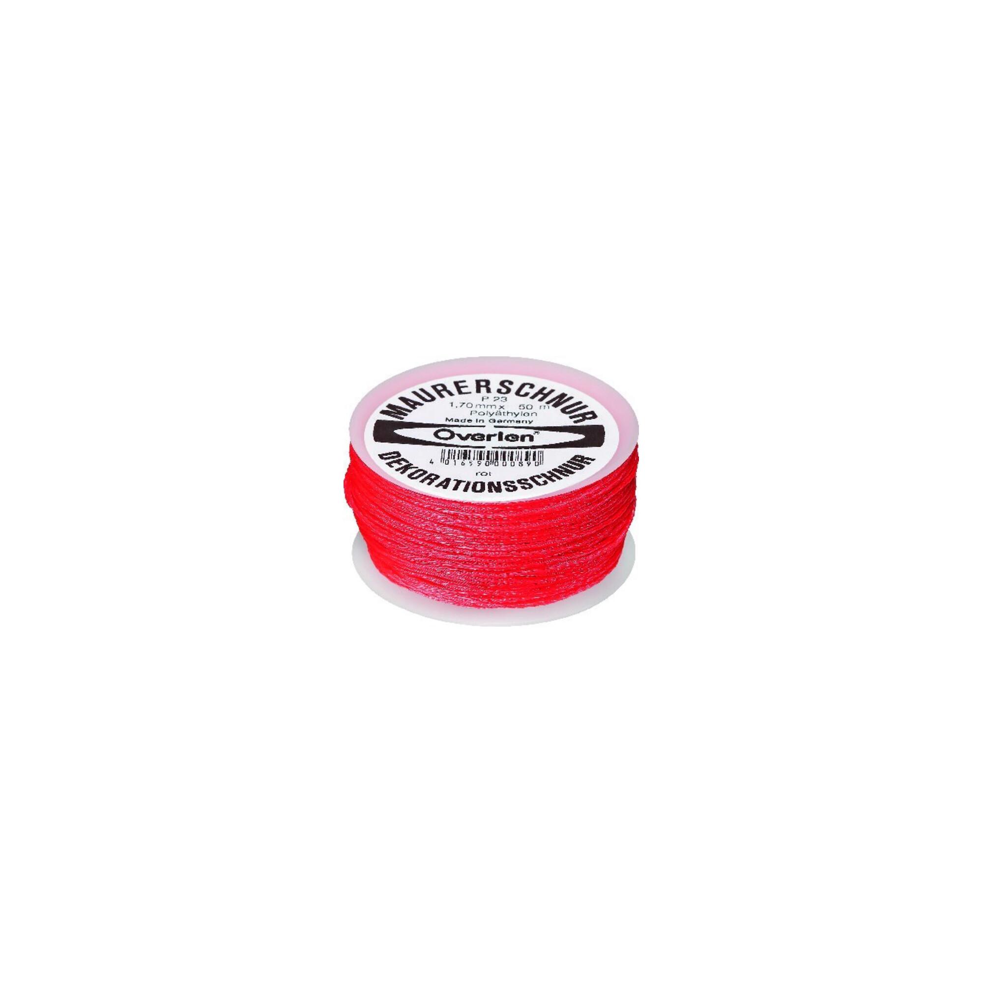 Overlen Maurerschnur PE 1,7mm 100m rot Overmann (002301700301000AA)
