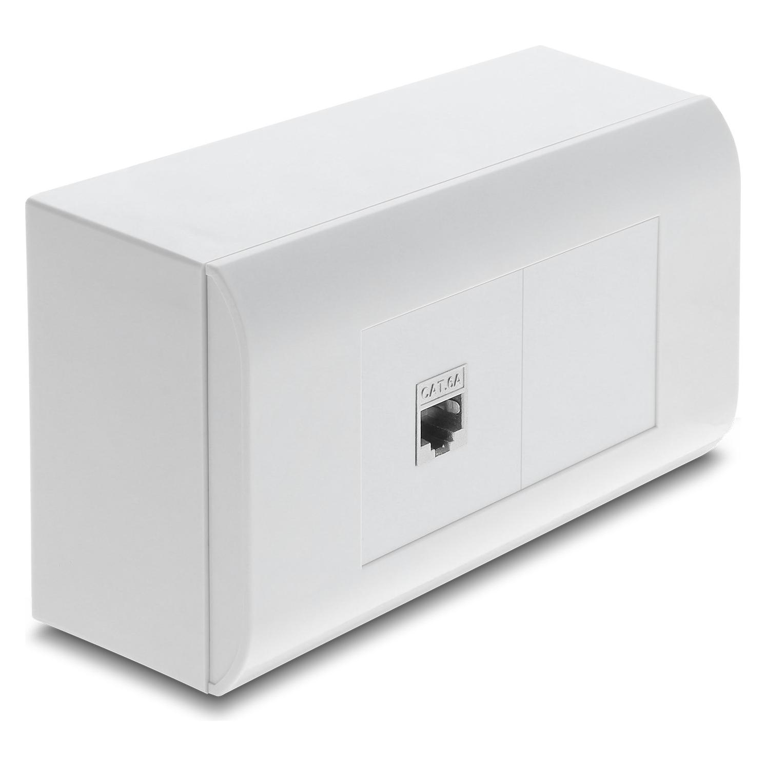 Delock Easy 45 Modul Keystone-Halterung 45 x 45 mm, weiss (Keystone Modul, Netzwerk Zubehör) (81675)