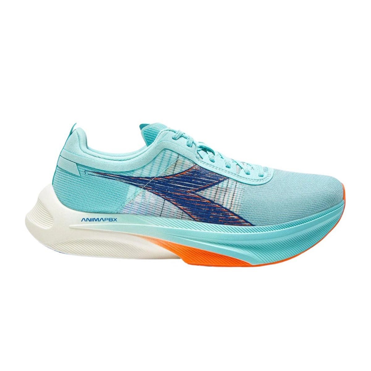 Ténis Diadora Gara Carbon 2 Azul Laranja SS25 Unissex, Tamanho 42 - EUR Unisex