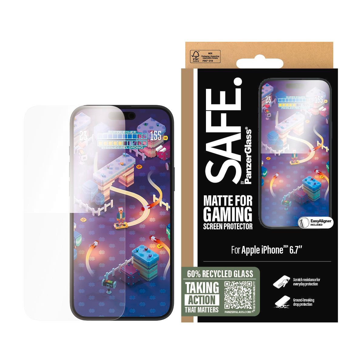 SAFE. by PanzerGlass Gaming Displayschutz iPhone 16 Plus UWF SAFE95888