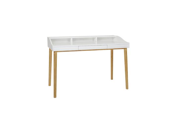 Design Schreibtisch „Lindenhof“ Eiche Natural, Weiss MR.WOOD