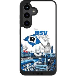 Nivocase Handyhülle für Samsung Galaxy S24 Hülle NIVOpure Case Schwarz Aufstieg Hamburger SV Offizielles (Samsung Galaxy S24), Smartphone Hülle, Schwarz