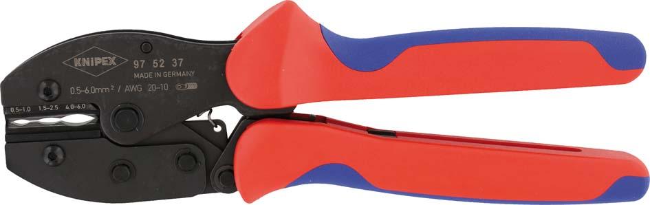 KNIPEX Crimpzange für Kabelschuhe und Steckverbinder PreciForce